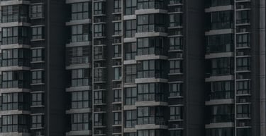 black and white concrete building