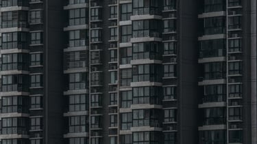 black and white concrete building