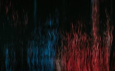 red blue and black abstract painting