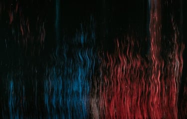 red blue and black abstract painting