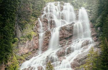 water falls in the forest