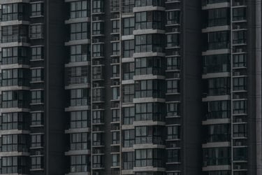 black and white concrete building