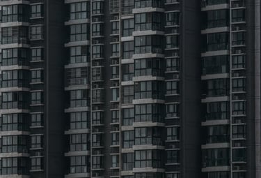 black and white concrete building