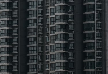 black and white concrete building