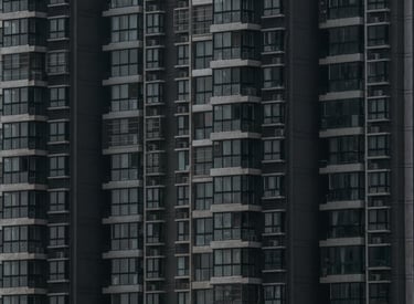 black and white concrete building