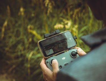 person holding black and gray digital camera