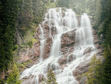 water falls in the forest
