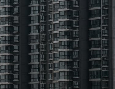 black and white concrete building