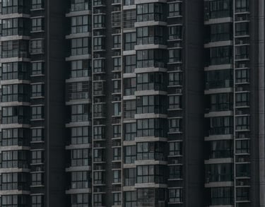 black and white concrete building