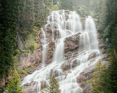 water falls in the forest