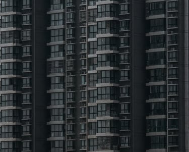 black and white concrete building