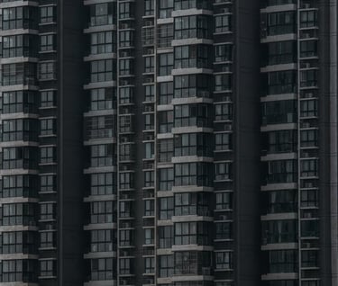 black and white concrete building