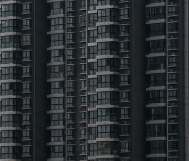 black and white concrete building
