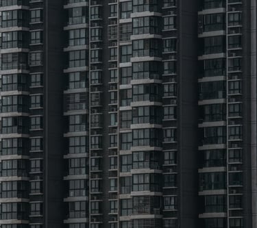 black and white concrete building
