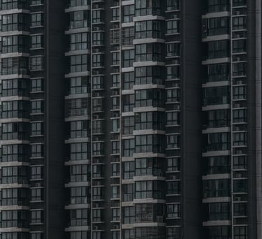 black and white concrete building
