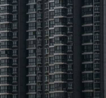 black and white concrete building
