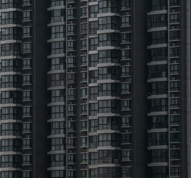 black and white concrete building