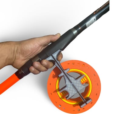 Set = Makaralı Kasnak (15cmX4cm) İçin Kamışa Takma Aparatı + Makaralı Kasnak 15X4cm 