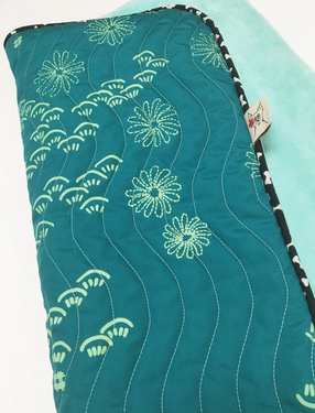 Dark Teal delicate Flower Plush Design