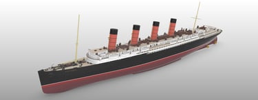 1/350 Scale RMS Lusitania Model Kit - 1909 Edition | LinersWorld