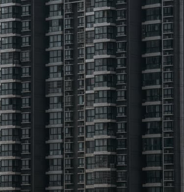 black and white concrete building