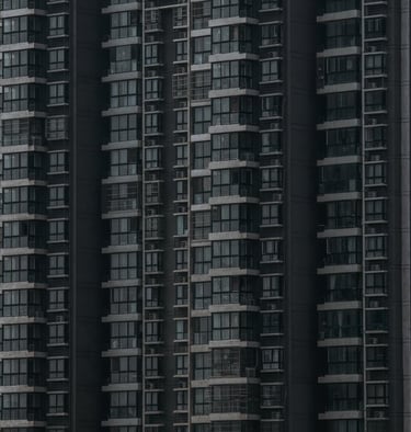 black and white concrete building