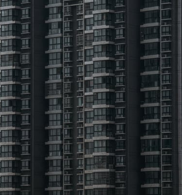 black and white concrete building