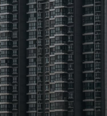 black and white concrete building