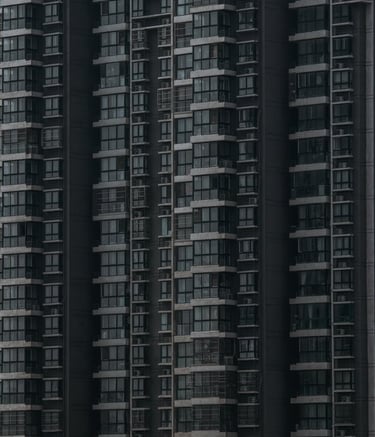 black and white concrete building
