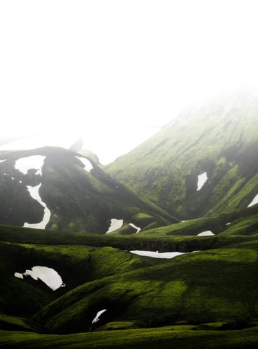 green mountain under white sky during daytime