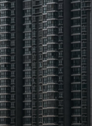 black and white concrete building