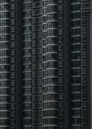 black and white concrete building