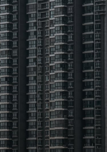 black and white concrete building