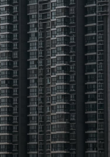 black and white concrete building