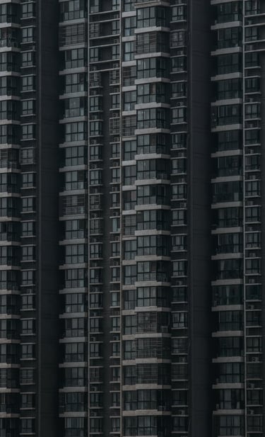 black and white concrete building