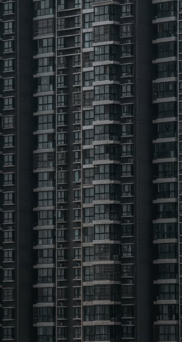 black and white concrete building