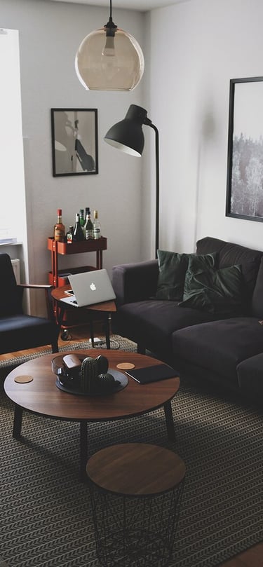 Bright living room with modern inventory