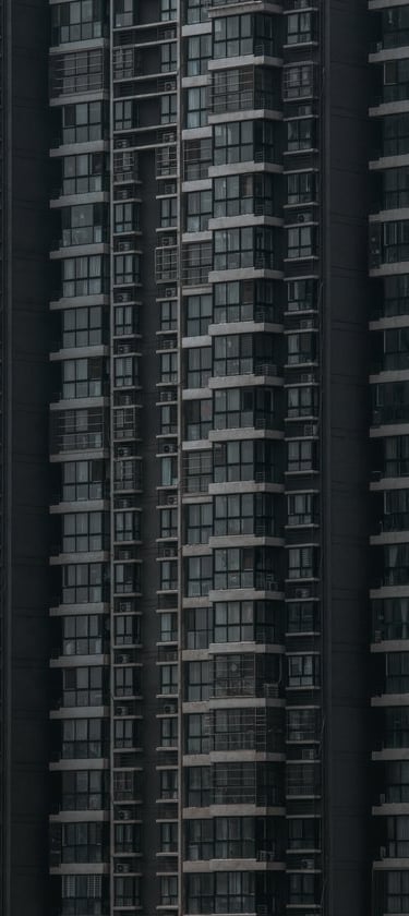 black and white concrete building