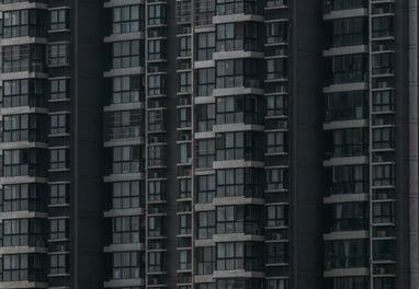 black and white concrete building