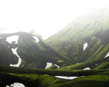 green mountain under white sky during daytime