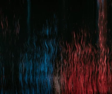 red blue and black abstract painting