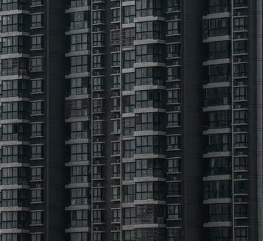 black and white concrete building
