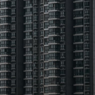 black and white concrete building