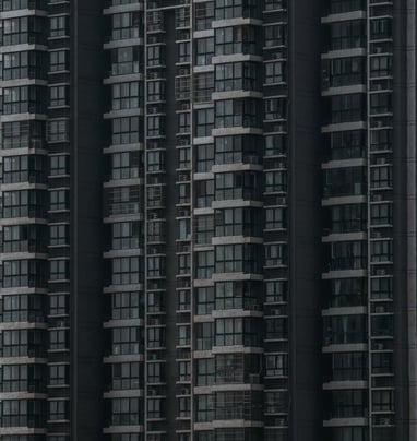 black and white concrete building
