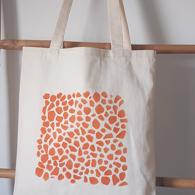 Tote bag en coton écru MOSAIC