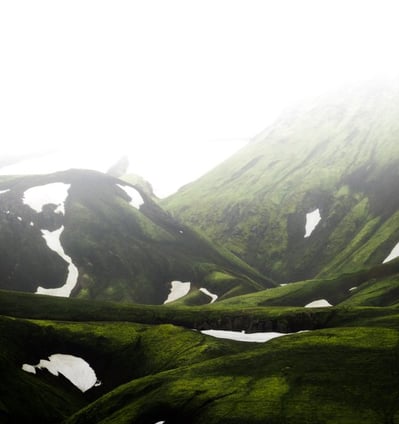 green mountain under white sky during daytime