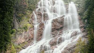 water falls in the forest