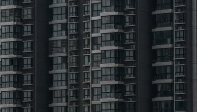 black and white concrete building