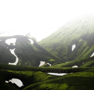 green mountain under white sky during daytime