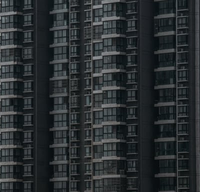black and white concrete building